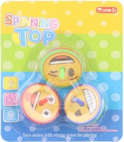 Light-up spinning top with batteries – color mix