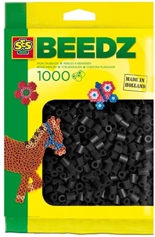 SES Creative Iron-On Beads Black 1000 pcs