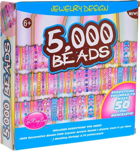 Large Creative Plastic Bead Set for Kids – 5000 pcs with Accessories