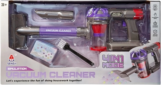 Children’s Battery-Powered Handheld and Stick Vacuum Cleaner 4-in-1
