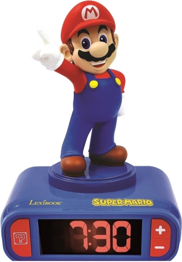 Alarm Clock with Super Mario Figurine