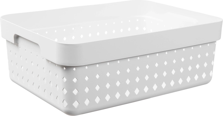 Seoul storage basket medium white 35.7 × 26.8 × 13.1 cm
