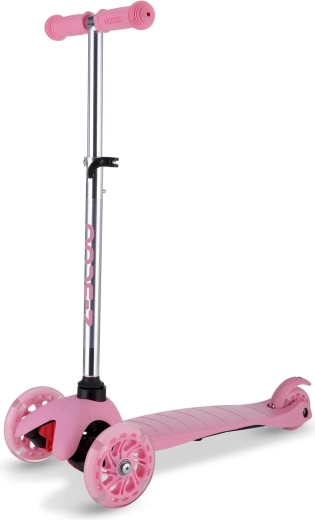 Rosa Dreirad-Roller mit LED-Rädern