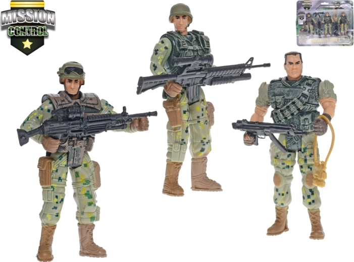 Mission Control soldatenset 10 cm – 3 figuren met wapens