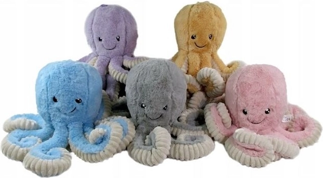 Peluche pieuvre 50 cm – couleurs pastel