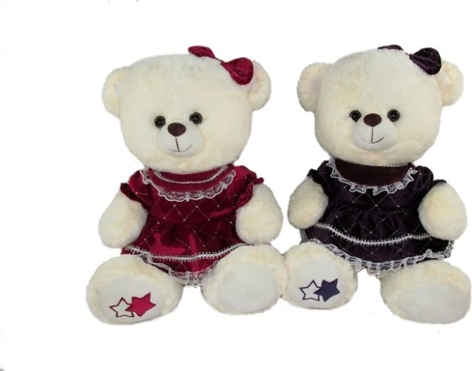 Ours en peluche en robe 30 cm (2 variantes)