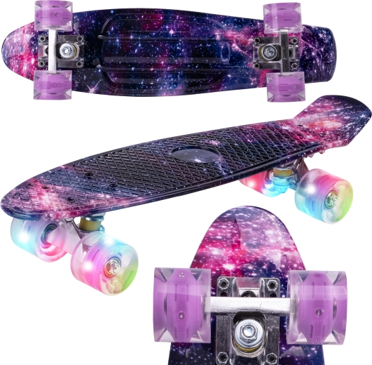 Penny board with light-up wheels Space