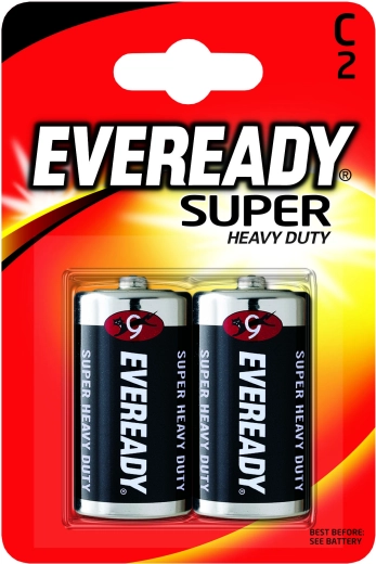 Energizer Eveready Super Heavy Duty Batterien C (R14) 1,5 V – 2 Stk.