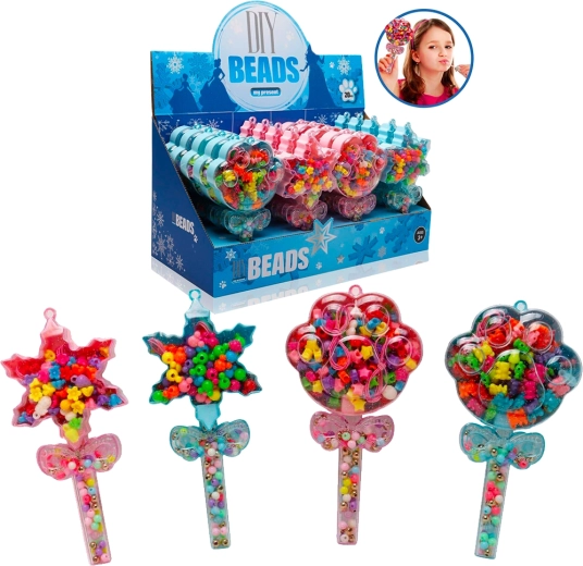 Creative Bead-Threading Set in a Wand, 4 Types