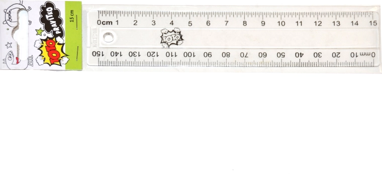 Transparante liniaal 15 cm