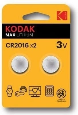 Kodak Lithium-Knopfzellen CR2016 3 V, 2 Stk.