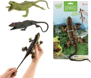 Lézard en caoutchouc extensible avec billes à l’intérieur