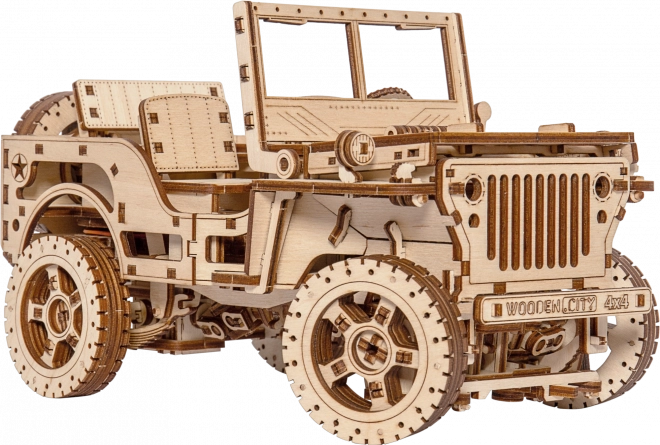 Houten 4x4 Jeep-model - 570 onderdelen