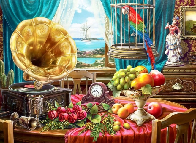Puzzle Still Life with Fruit and Gramophone 1000 Pieces