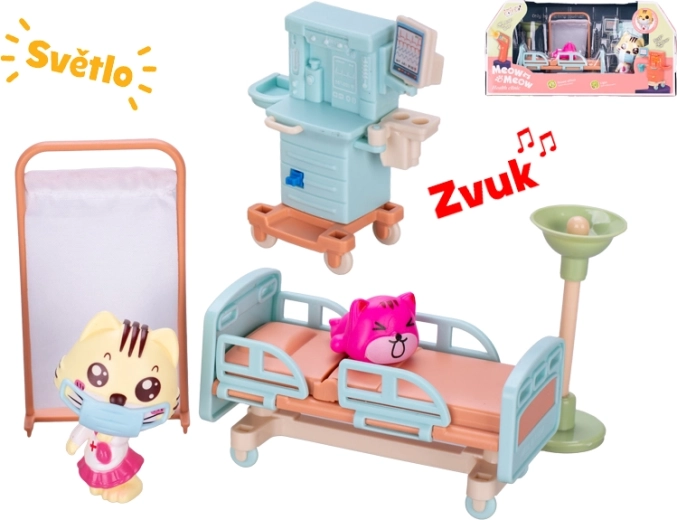 Dierenartsset met licht en geluid, 6 stuks