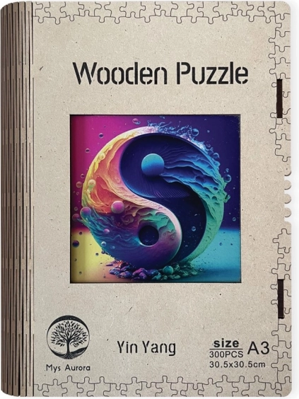 Houten puzzel Yin Yang