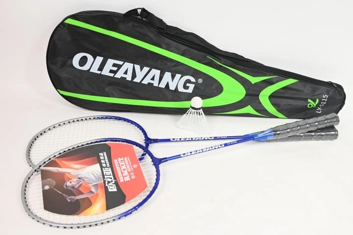 Set de badminton : 2 raquettes avec volant et housse