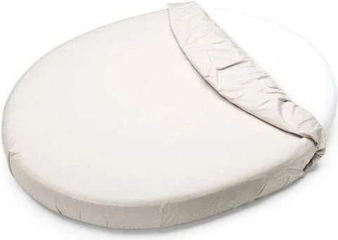 Waterproof fitted sheet for oval cot 84 × 50 white Petite&Mars