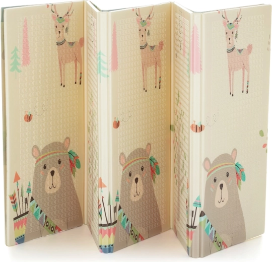 Tapis de jeu en mousse pliable PETITE&MARS Campy Elephant & Fox