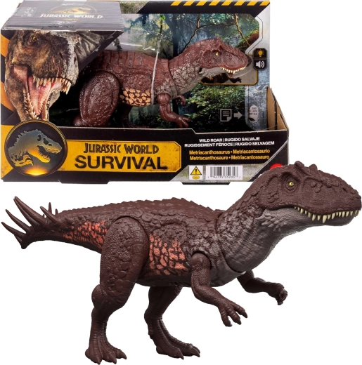 Interactive Jurassic World Metriacanthosaurus Dinosaur with Sound and Light – Mattel