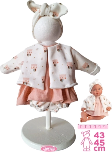 Llorens Outfit für Puppe New Born 43–45 cm, 4-teiliges Set