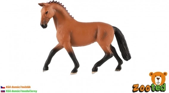 Modèle en plastique réaliste de cheval bai 13 cm