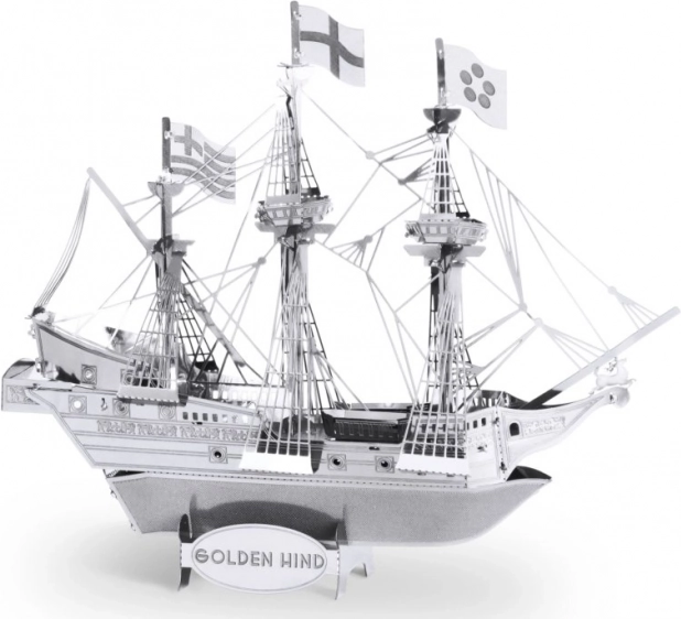 Metal Earth 3D metalen model van het schip Golden Hind