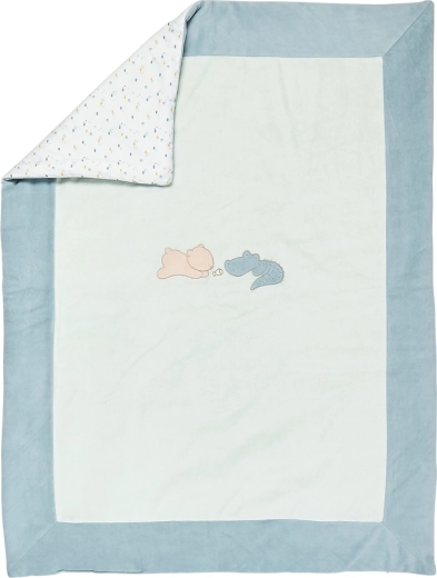 Nattou reversible cotton blanket 135 × 100 cm Romeo, Jules & Sally