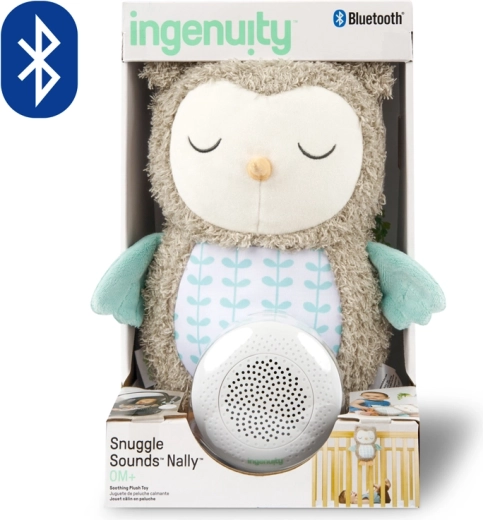 Ingenuity plush musical owl Nally with Bluetooth for babies
