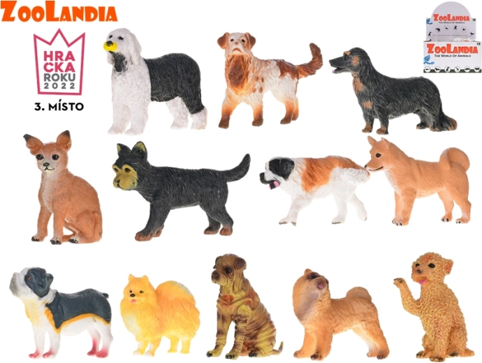 Zoolandia petit chien – figurines en plastique de races canines 5–9 cm