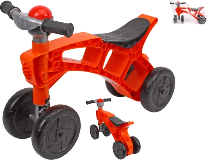 Kinderloopfiets motor met stabiele vierwielconstructie