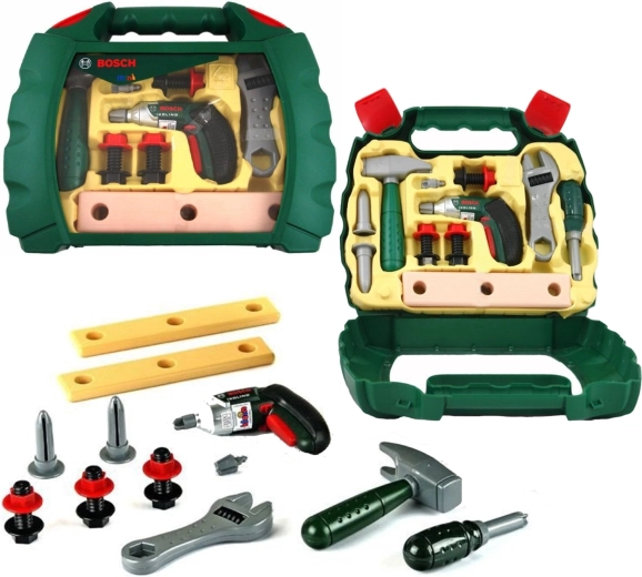 BOSCH Tool Case with IXOLINO Cordless Screwdriver for Kids KLEIN