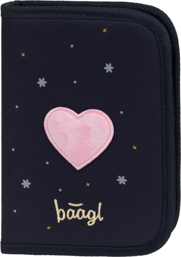 BAAGL Unicorn Gold single-compartment school pencil case made from recycled material