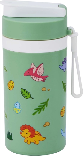 Kids' TORO thermos bottle with drinking spout 400 ml – dinosaurs
