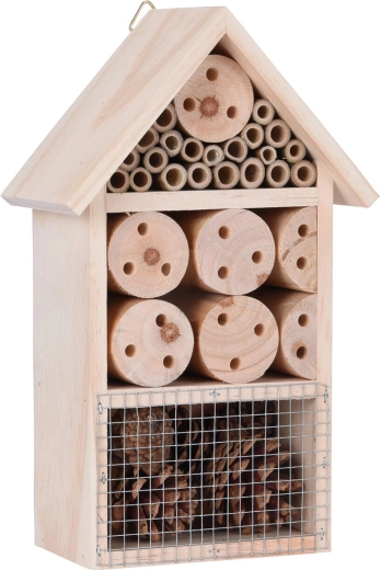 Houten insectenhotel 19 × 9 × 25 cm