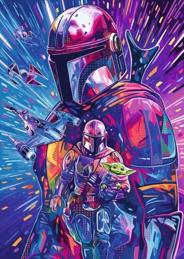 Ravensburger puzzel Star Wars Hyperspace: Mandalorian XXL 500 stukjes