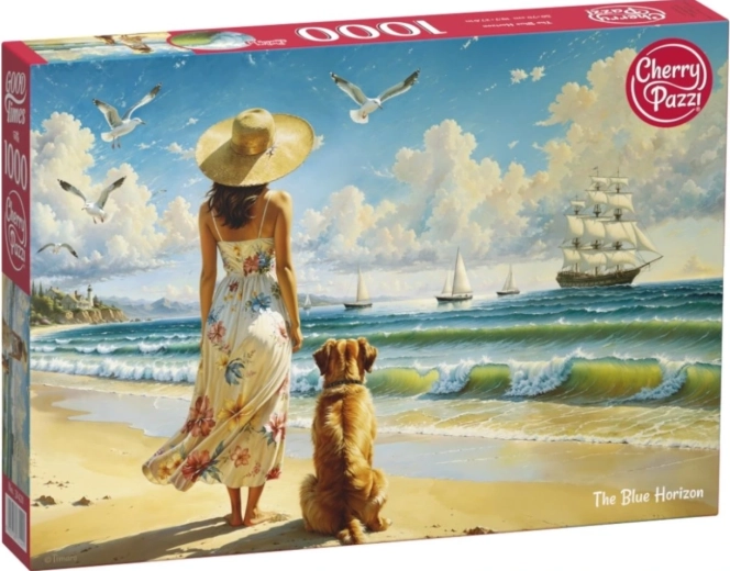 Puzzle Cherry Pazzi Horizon bleu 1000 pièces