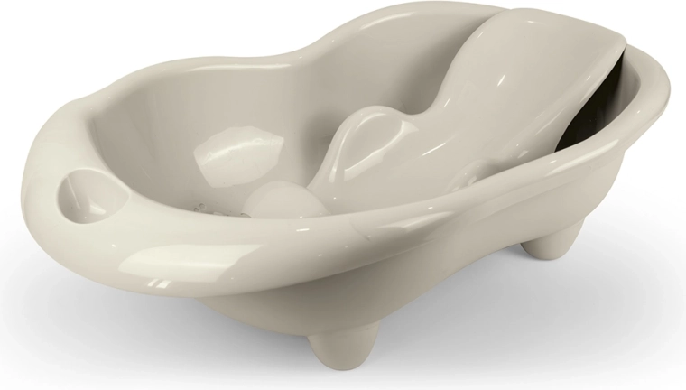 Baignoire pour bébé Hippo avec transat, beige