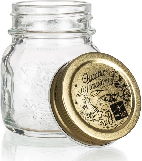 QUATTRO STAGIONI glass jar 0.15 l with metal lid