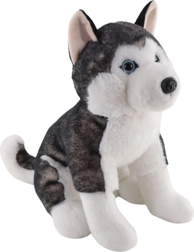 Zittende pluchen husky 25 cm