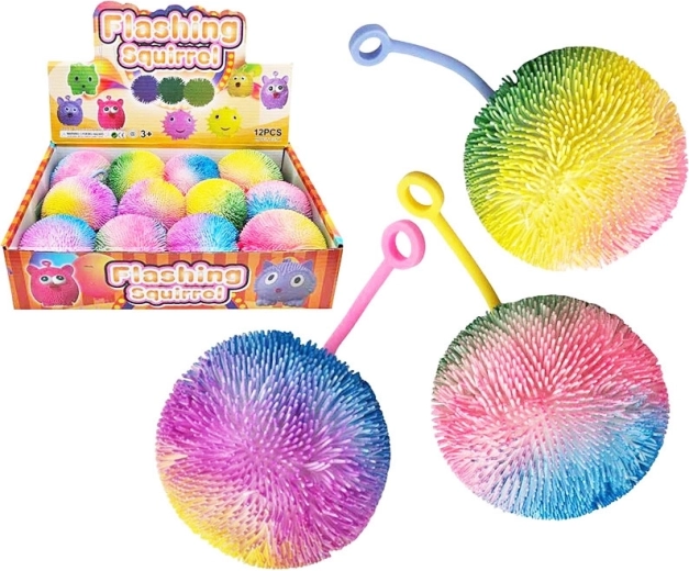 Fuzzy light-up ball 9 cm