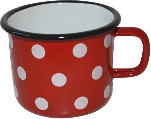 Enamel Mug Polka Dot 0.5 l Red
