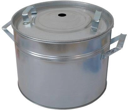 Marmite de stérilisation 20 l en tôle galvanisée avec couvercle