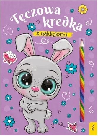 Bunny – coloring book with a rainbow pencil and stickers