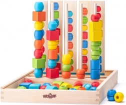 Houten kralen op staven – set om sequenties te oefenen