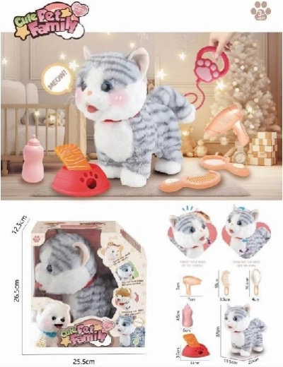 Plush Tomcat Bonifác with batteries