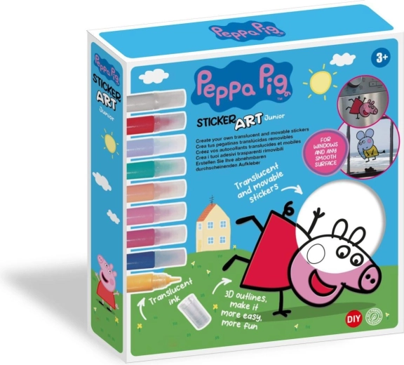 Peppa Pig creative window sticker and coloring set with transparent paints 25 × 26.5 × 5 cm