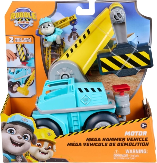Rubble & Crew funktionales Baufahrzeug Motor – interaktiver Kran mit Zubehör