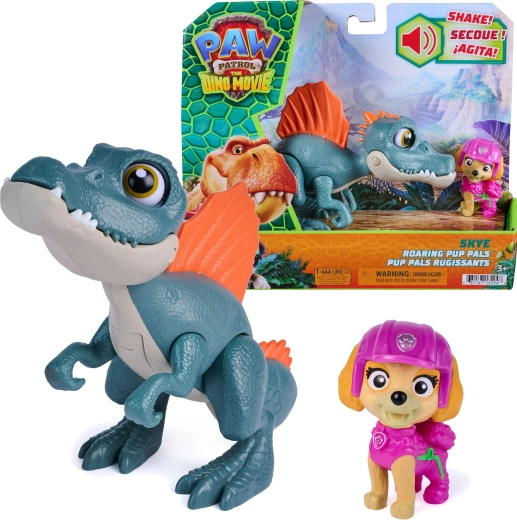 Spin Master PAW Patrol Dino Movie: Skye and Interactive Spinosaurus – Roaring Pup Pals 12.5 cm