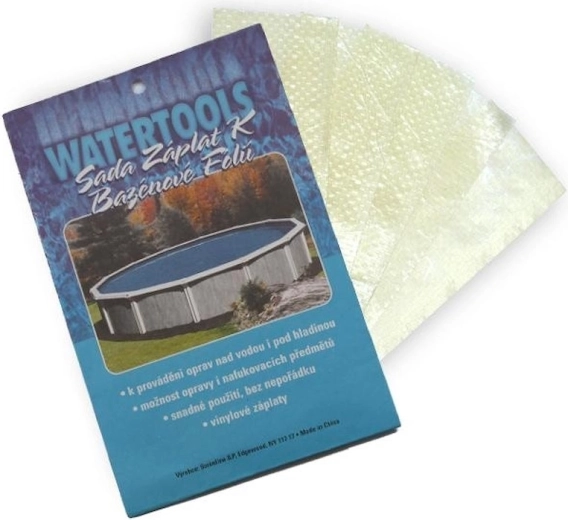 Set of self-adhesive patches for pool liner